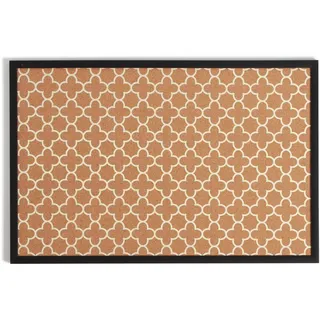 U Brands Pinnwand aus Kork, 89,9 x 58,9 cm, schwarzer Holzrahmen, modisches Design-Druck