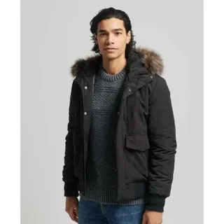 Superdry für Herren. M5011113A Everest Bomberjacke schwarz (XXL), Lässig, Polyester, Langarm