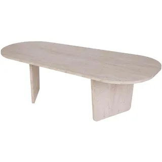 Asir Ovalis Beige Holzwerkstoff 130 x 65 x 40 cm