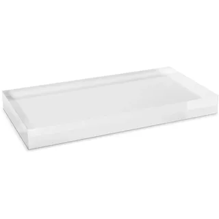 Acrylblock 15.0 x 10.0 cm, transparenter Warenträger zur Präsentation als Schmuck- und Ketten-Display für Schaufenster, Vitrine, Dekoständer aus original PLEXIGLAS®, diamantpoliert, Stärke 2.0 cm