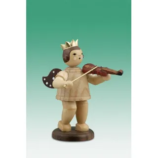 Engelmusikant Engel mit Geige ohne Krone natur Höhe ca 6 cm NEU Holzengel Holz