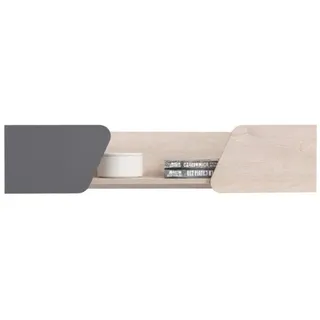 Deine Möbel 24 Kinder-Wandregal Darla D12 100/25/20 Eiche/Anthrazit , Sonoma Eiche, Anthrazit , Holzwerkstoff , 100x20x25 cm , Wohnzimmer, Regale, Wandregale