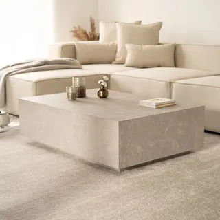 Home Deluxe - Couchtisch Amiri XXL - Farbe: Beige, Größe: 120 x 80 cm, MDF Platte, bereits fertig montiert I Wohnzimmertisch Beistelltisch Sofatisch - Beige