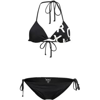 Roxy Beach Classics Tie Side - Triangle-Bikini-Set für Frauen Schwarz