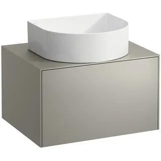 LAUFEN SONAR Schubladenelement, 1 Schublade, passend zu Waschtisch-Schalen 812340, 812341, 812342, 812343, Ausschnitt mittig für den Waschtisch, H4054010340421, Farbe: Titan