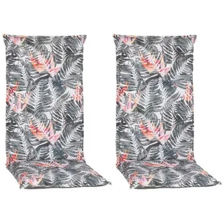 Gardenson Sesselauflage , Grau , Textil , Blätter , Füllung: Schaumstoff, Fleece,Schaumstoff, Fleece , 46x8x118 cm , Handmade in Europe , bügelfrei, pflegeleicht, für den Außenbereich geeignet, wetterfest, mittels Bändern zu befestigen , Gartenmöbel, Gartenpolster & Auflagen, Sesselauflagen