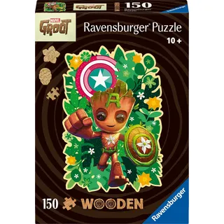 Ravensburger WOODEN Puzzle 12001459 - Groot - 150 Teile Kontur-Holzpuzzle mit stabilen, individuellen Puzzleteilen und 15 kleinen Holzfiguren = Whimsies, für Erwachsene und Kinder ab 10 Jahren