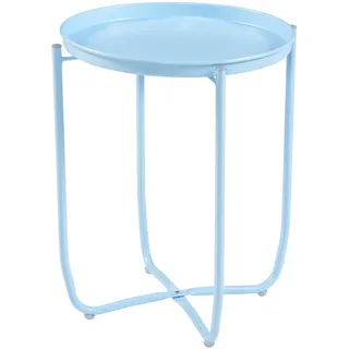 [en.casa] Tabletttisch Ø 40 x 53 cm Himmelblau