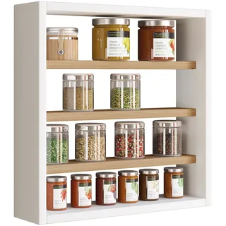 VCM Holz Wandregal Gewürzregal 0 x 0 x 0 cm Weiß