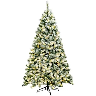 Costway Weihnachtsbaum Grün , Kunststoff , 135 cm , Dekoration, Weihnachtsdekoration, Christbäume & Zubehör