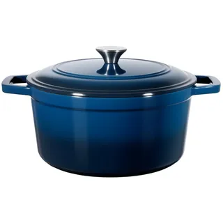 VEVOR Schmortopf aus emailliertem Gusseisen, 5,68 L Dutch Oven zum Backen von Sauerteigbrot, robuster Kochtopf mit Deckel & 2 Griffen, geeignet bis 260 °C, Brottopf Eintopf zum Kochen und Braten