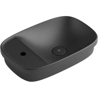 Dieter Knoll Waschbecken , Schwarz , Stein , 58x14.8x38 cm , Badezimmer, Waschbecken & Armaturen, Waschbecken
