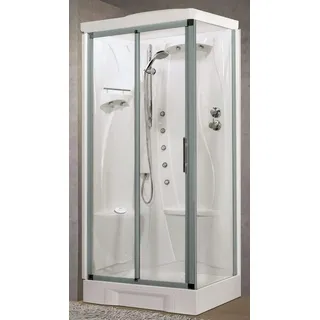 Novellini Neu Holiday 2P+F Hammam 100x70cm Li Mechanisch Klarlack Silber Sauna