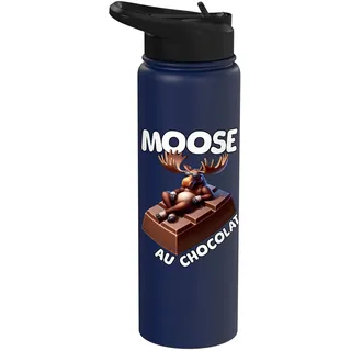 Elch Moose Au Chocolat Elch Schokoladen Elch Stainless Steel Insulated Water Bottle