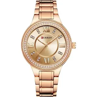 CURREN CR-6195 Damenuhr in Rosa - Modernes Design KP6195 - Rosa, Gold