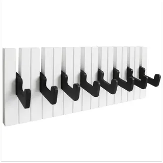 Ricoo Garderobenleiste Piano Design Weiß
