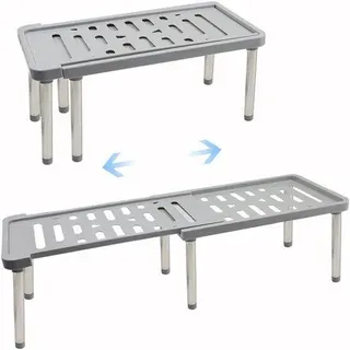 Flachpaket - Uitklappbare Schrank-Cabine für Küche und Bad - Mehrzweck-Wandschrankregal - Drehbares Regal - Ideal für Besteck, Schuhe und Haushaltsgeräte - Grau - Verstellbare Regalwand für Aufbewahrung.