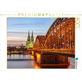 Calvendo Puzzle Hohenzollernbrücke (Köln-Deutschland) 1000 Teile Lege-Größe 64x48cm Foto-Puzzle für glückliche Stunden