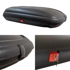Auto Dachbox 400 liter - VDP-BA400 - Gepäckbox für Auto - Auto Dachbox im Carbonlook - Gepäck Dachkoffer mit Zentralverriegelung - Geräumiger Dachgepäckträger Auto - Aerodynamischer Dachkoffer von VDP