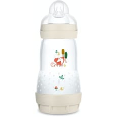 MAM Easy Start Anti-Colic Fläschchen (260 ml), Babyflasche ideal zum Stillen gemischt, Sauger 2, belüfteter Boden, Anti-Kolik, Leinen