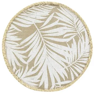 Douceur d ́intérieur Platzmatte Jute Palam Ø 38 cm , Beige , Naturmaterialen , Heimtextilien, Wohntextilien, Tischwäsche, Tischsets