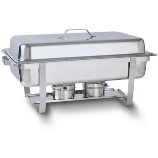Homeware Profession. Chafing-Dish , Edelstahlfarben , Metall , 9 l , rechteckig , 36x27.8x60 cm , Lfgb , Kochgeschirr, Küchengeräte, Sonstige Küchengeräte
