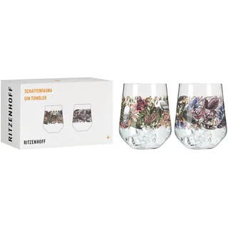 RITZENHOFF Gin-Glas 2er-Set - 700 ml - Made in Germany | Artikelnr. 3701001, Serie Schattenfauna Set, 2 Gin-Gläser 700 ml, Kristallglas, spülmaschinenfest