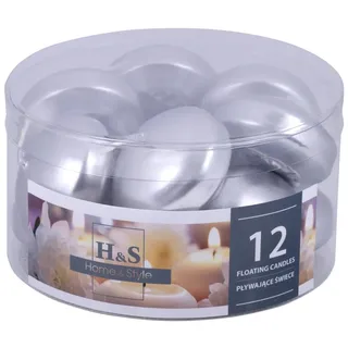 donau home Schwimmkerze 12 St. silber