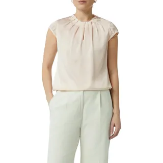 Comma Satinbluse mit All-Over-Print, rosa