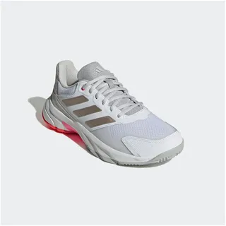 adidas Courtjam Control 3 Hartplatzschuhe - Cloud White / Iron Met / Lucid Red - EU 40 2/3