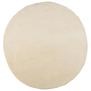 Theko Berberteppich Maloronga rund 250x250 cm , Weiß , Textil , Uni , Rund , 250x250 cm , für Fußbodenheizung geeignet , Teppiche und Böden, Teppiche, Orientteppiche