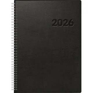 Baier & Schneider rido/idé Buchkalender Mod. Conform 2026 | A4, Kunststoff, schwarz