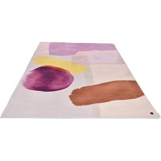 TOM TAILOR HOME Teppich »Shapes - THREE« rechteckig 5 mm Höhe Kurzflor, bedruckt, modernes Design, lila