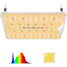 Spider Farmer LED Grow Lampe SF1000D LED Vollspektrum Pflanzenlampe mit Samsung LM301B Dioden 100W Abdeckung 60x60cm Grow Light Wachstumslampe für Growzelt Zimmerpflanzen Gemüse Blume