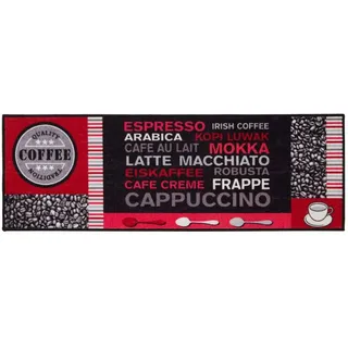 Andiamo Cafe Creme Küchenläufer 50 x 150 cm Grau/Rot