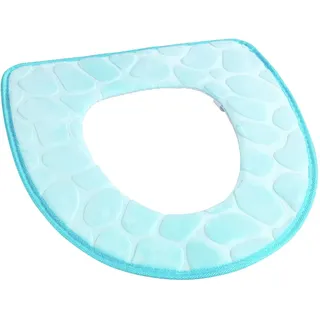Wenko Maximex WC-Sitzpolster mit Memory Foam, hautfreundliche & weiche Sitzauflage, praktisches WC-Sitzpolster mit Klettverschluss, Blau, waschbar. 36 x 43 cm