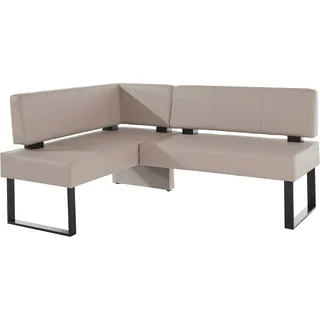 Home Affaire Eckbank »Oliver mit Metallgestell, Küchenbank«, verschiedene Bezüge Cord Esszimmerbank beige