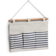 Bild Present Hänge-Aufbewahrung Stripes. 8 Fächer, Baumwolle/Polyester, blau, ca. 35x60 cm