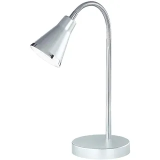 Reality Leuchten LED Tischleuchte Arras R52711101, inkl. 3,8 Watt LED, Schirm Kunststoff titanfarbig, R52711187