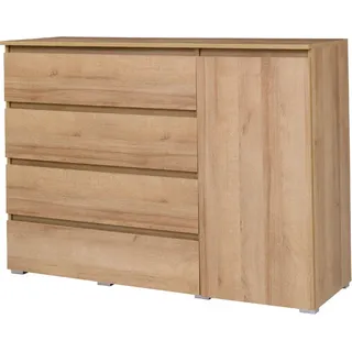 Klassische Kommode mit traditionellen Türen zum Öffnen, Kommode, Wohnzimmer, Schlafzimmer, Kinderzimmer, Jugendzimmer - MOON M5 (Riviera) - Bronze