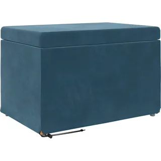 vidaXL Hocker Blau 61 x 41 x 40 cm Samt und Engineering Holz - Blau