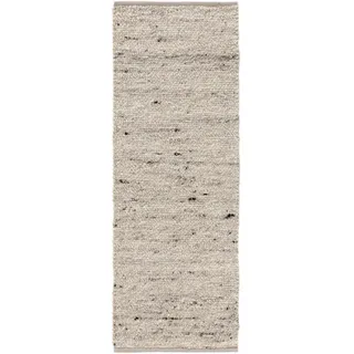 benuta Wollteppich Finn Ivory Hellgrau 70x200 cm , Creme , Textil , Beton Optik , Rechteckig , 70x200 cm , pflegeleicht , Teppiche und Böden, Teppiche, Schafwollteppiche