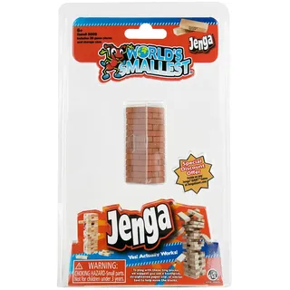 WORLDS SMALLEST Super Impulse - 361223 Jenga - das weltbekannte Geschicklichkeitsspiel als Mini-Version, ab 6 Jahre