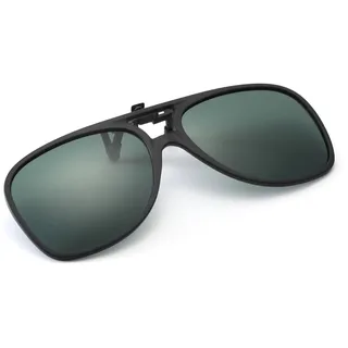 Long Keeper Polarisierte Sonnenbrille Clip für Brillenträger - Pilotenbrille sonnenbrille Aufsatz Polarisiert Clip On Sonnenbrille für Herren Damen, 54mm