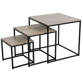 Set mit 3 Tischen, quadratisch, Colorado, 30 x 30 cm, 40 x 40 cm und 50 x 50 cm