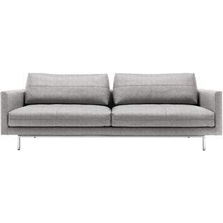 creation by rolf benz 3,5-Sitzer »CR.414, Designsofa, edles Sofa, Loungesofa, Ledersofa, klares Design«, aus Leder oder Chenille, erstklassiger Sitzkomfort, legere Polsterung grau