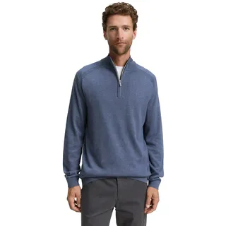 Tom Tailor Herren Strickpullover BASIC KNIT Troyer mit Logo Stickerei, Gr. L