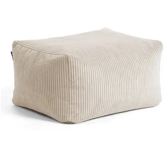 Mokebo Pouf Der Ruhestifter , Beige , Textil , 65x35x55 cm , Oeko-Tex® , Wohnzimmer, Sessel, Hocker & Hockerbänke, Poufs