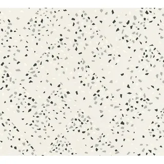 Vliestapete New Walls Grafisch Muster Glanz Leicht Strukt. Weiß Schwarz FSC®