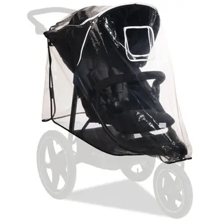 hauck Regenschutz Dreirad Kinderwagen 58 x 48 x 90 cm, Reflektierend, Kontakt & Belüftungs Fenster, Kompatibel mit Runner & Runner 2, Einfache Klettverschluss Befestigung (Transparent)